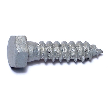 Midwest Fastener Lag Screw, 3/8 in, 1-1/2 in, Steel, Hot Dipped Galvanized Hex Hex Drive, 15 PK 35342